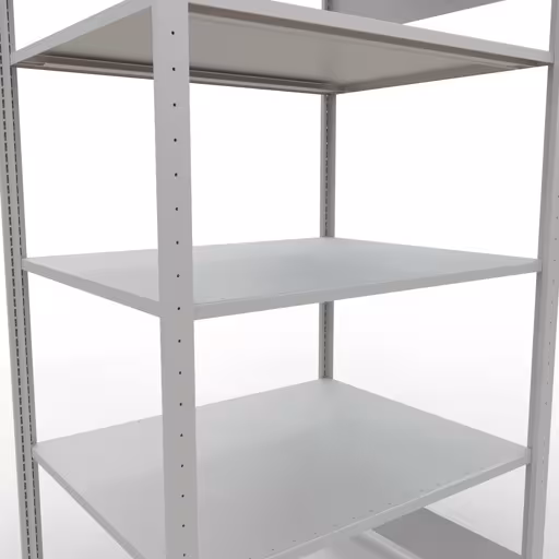Produktbild Nr.15 des Artikels Grundregal, Fachbodenregal Stecksystem MULTIplus150, 2000 x 1000 x 800 mm (HxBxT), 5 Fachböden, Längenriegel, RAL 7035 lichtgrau aus der Produktreihe Stecksystem von der Marke Schulte Lagertechnik