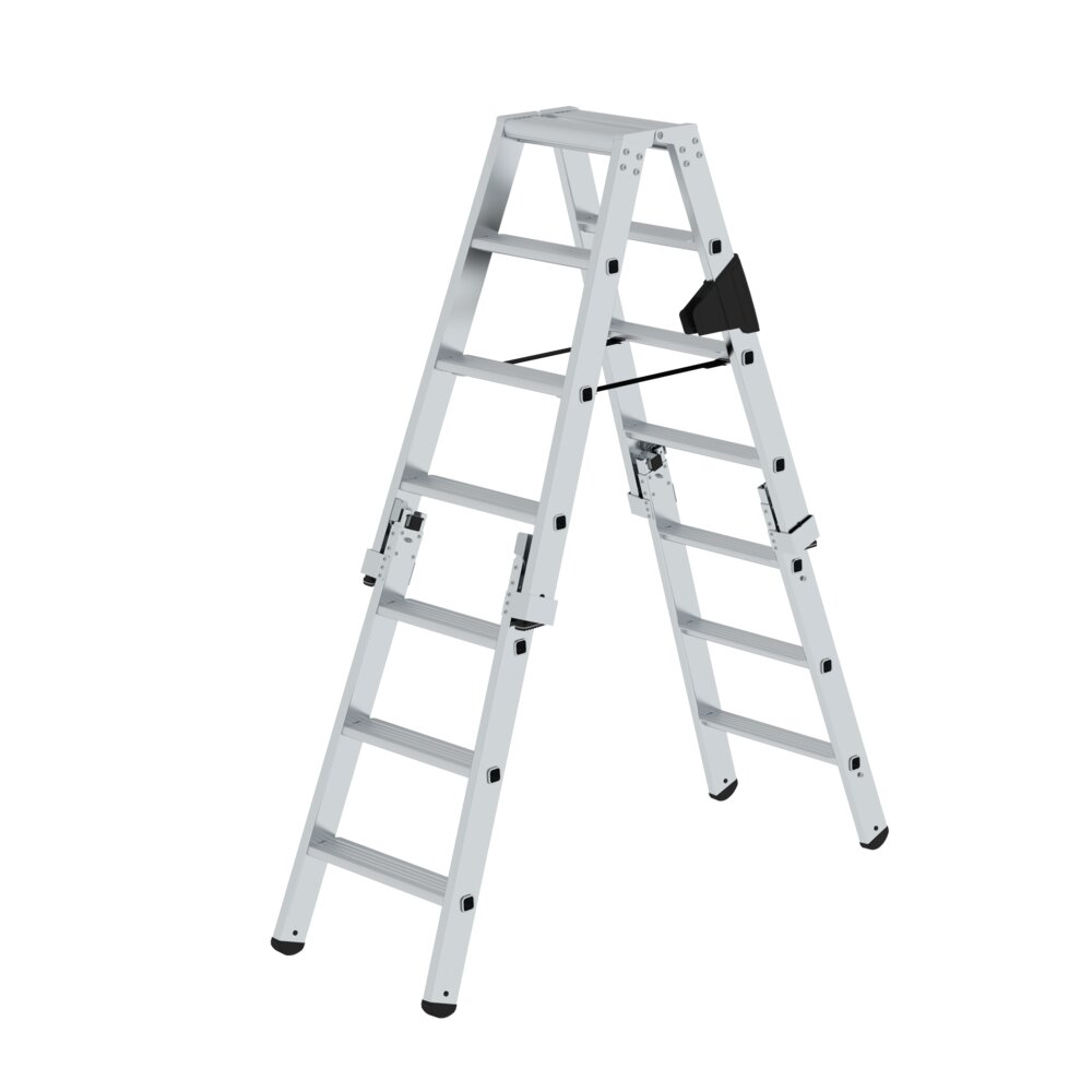 Produktbild (Abb. Ähnlich) 2177901 Munk Stufen-Stehleiter-Set beidseitig begehbar steckbar inkl. Einsteckteil