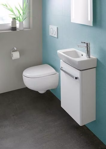 Geberit Renova Compact Wand-WC Tiefspüler Ausladung 49cm, Rimfree, weiß