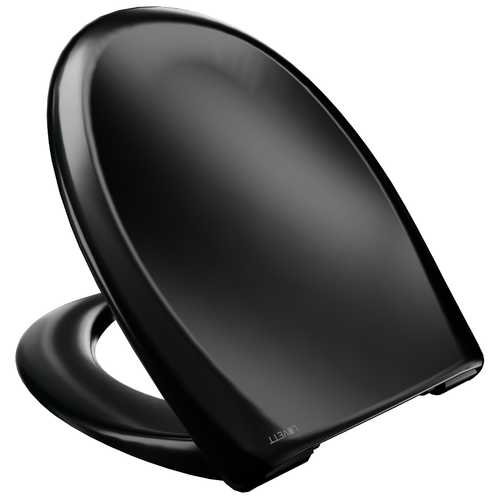 WC-Sitz C770 Schwarz oval mit Absenkautomatik aus der Kategorie WC/Toiletten