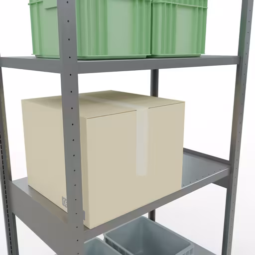 Produktbild Nr 15 des Artikels Grundregal, Fachbodenregal Stecksystem MULTIplus250, 3000 x 1000 x 600 mm (HxBxT), 7 Fachböden, Längenriegel, verzinkt Abbildung Nr 15 des Artikels Grundregal, Fachbodenregal Stecksystem MULTIplus250, 3000 x 1000 x 600 mm (HxBxT), 7 Fachböden, Längenriegel, verzinkt aus der Produktgruppe Stecksystem von der Marke Schulte Lagertechnik