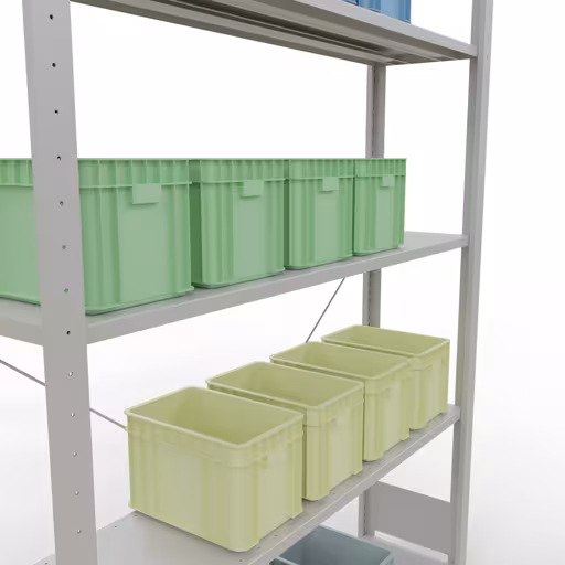 Produktbild Nr.13 des Artikels Stecksystem Grundregal 2000x1300x300 mm, Typ 150 kg, lichtgrau aus der Produktreihe Stecksystem von der Marke Schulte Lagertechnik