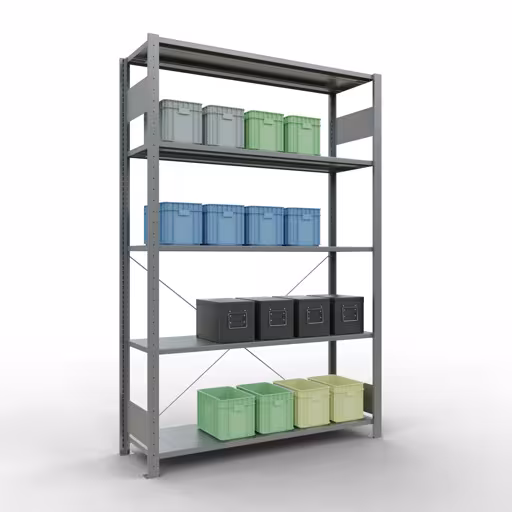 Produktbild Nr.11 des Artikels Stecksystem Grundregal 2000x1300x400 mm, Typ 150 kg, verzinkt aus der Produktreihe Stecksystem von der Marke Schulte Lagertechnik