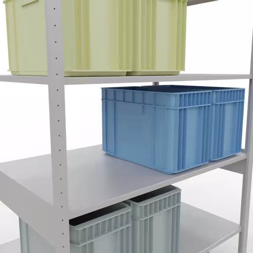 Produktbild Nr.13 des Artikels Stecksystem Grundregal 2500x1300x800 mm, Typ 150 kg, lichtgrau aus der Produktreihe Stecksystem von der Marke Schulte Lagertechnik