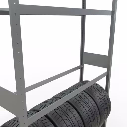Abbildung Nr 12 des Artikels Grundregal, Räder-/Reifenregal, 3500 x 1300 x 400 mm, verzinkt, 5 Lagerebenen á 150 kg Fachlast pro Ebene aus der Produktgruppe Fachbodenregale von der Marke Schulte Lagertechnik