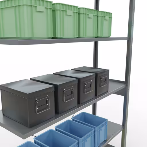 Produktbild Nr.8 des Artikels Stecksystem Anbauregal 2500x1300x400 mm, Typ 150 kg, verzinkt aus der Produktreihe Stecksystem von der Marke Schulte Lagertechnik