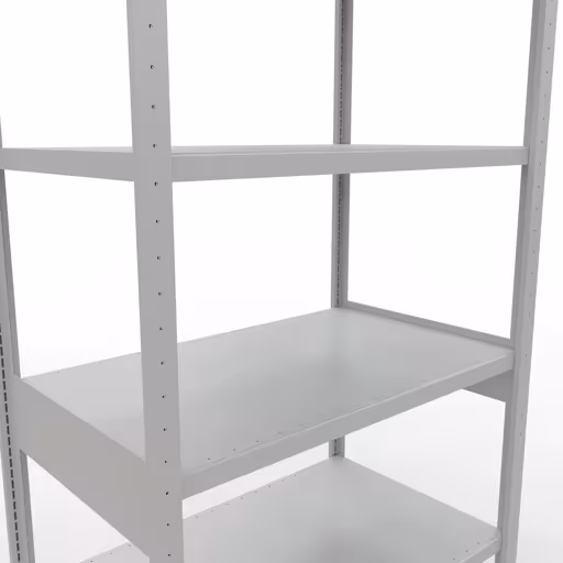 Abbildung Nr 11 des Artikels Grundregal, Fachbodenregal Stecksystem MULTIplus330, 2500 x 1000 x 600 mm (HxBxT), 6 Fachböden, Längenriegel, RAL 7035 lichtgrau aus der Produktgruppe Stecksystem von der Marke Schulte Lagertechnik