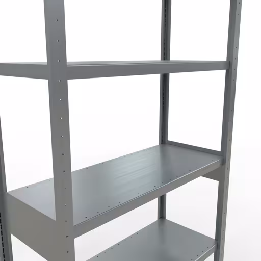 Grundregal, Fachbodenregal Stecksystem MULTIplus250, 2500 x 1000 x 400 mm (HxBxT), 6 Fachböden, Längenriegel, verzinkt von Schulte Lagertechnik mit der Artikelnr. 12941-LR