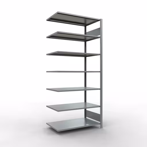 Anbauregal, Büro-Fachbodenregal Stecksystem MULTIplus150, 2300 x 1000 x 600 mm (HxBxT), 7 Fachböden, Längenriegel, verzinkt, ohne Mittelanschlag von der Marke Schulte Lagertechnik Anbauregal, Büro-Fachbodenregal Stecksystem MULTIplus150, 2300 x 1000 x 600 mm (HxBxT), 7 Fachböden, Längenriegel, verzinkt, ohne Mittelanschlag aus der Kategorie Stecksystem mit der Artikelnummer 17770