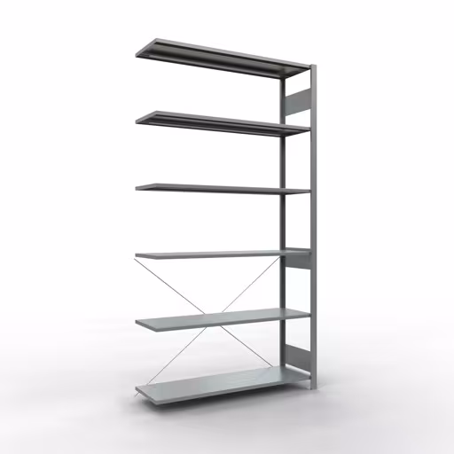 Stecksystem Anbauregal 2500x1300x400 mm, Typ 150 kg, verzinkt von Schulte Lagertechnik mit der Artikelnr. 12746-130