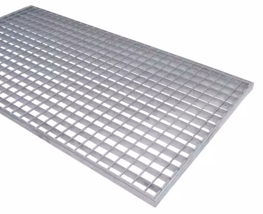 Grundregal, Kleingebinderegal, 2000 x 1000 x 500 mm (HxBxT), verzinkt, mit Auffangwanne (Volumen: 36 Liter) und 4 Gitterrostböden von Schulte Lagertechnik aus der Kategorie Fachbodenregale