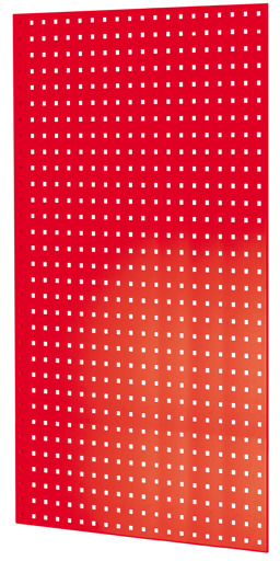 Lochplatten-Seitenblende, 90 x 1250 x 800 mm (H x T), RAL 3000 feuerrot aus der Kategorie Zubehör mit der Artikelnummer 35684-R
