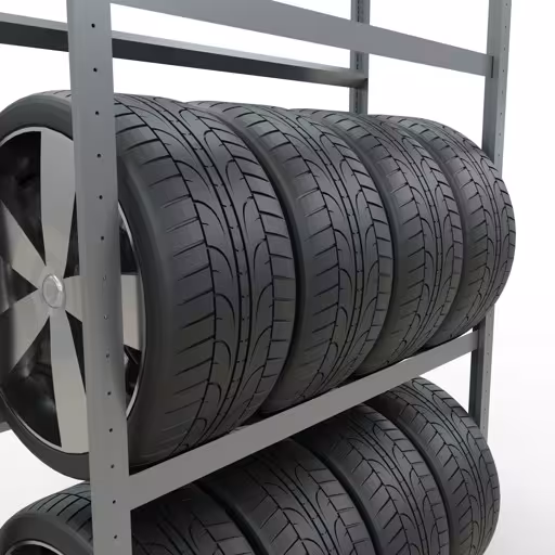 Produktbild Nr 13 des Artikels Grundregal, Räder-/Reifenregal, 2000 x 1150 x 400 mm (HxBxT), verzinkt, 3 Lagerebenen á 150 kg Fachlast pro Ebene Abbildung Nr 13 des Artikels Grundregal, Räder-/Reifenregal, 2000 x 1150 x 400 mm (HxBxT), verzinkt, 3 Lagerebenen á 150 kg Fachlast pro Ebene aus der Produktgruppe Fachbodenregale von der Marke Schulte Lagertechnik