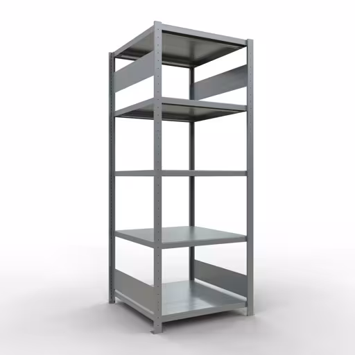 Abbildung Nr 14 des Artikels Grundregal, Fachbodenregal Stecksystem MULTIplus250, 2000 x 750 x 800 mm (HxBxT), 5 Fachböden, Längenriegel, verzinkt aus der Produktgruppe Stecksystem von der Marke Schulte Lagertechnik