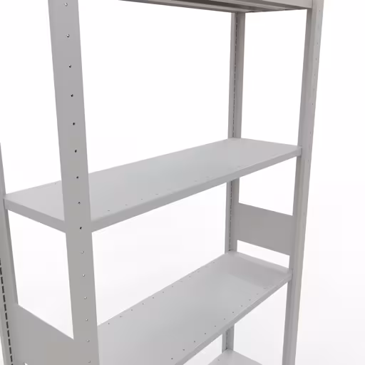 Zusatzbild des Artikels Grundregal, Fachbodenregal Stecksystem MULTIplus150, 3000 x 1000 x 300 mm (HxBxT), 7 Fachböden, Längenriegel, RAL 7035 lichtgrau aus Grundregal
