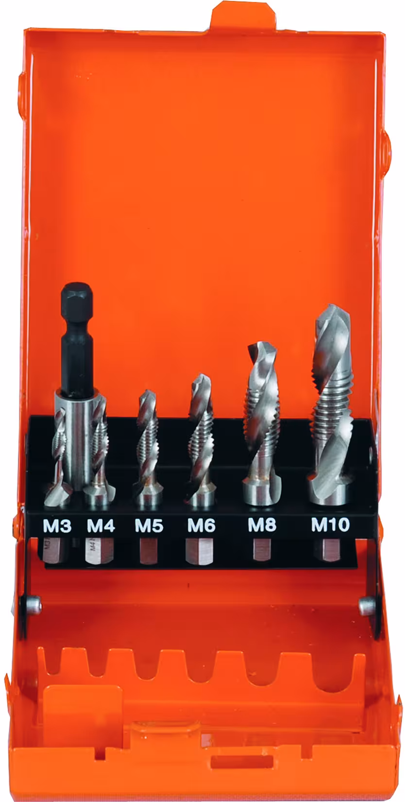 Kombi Gewindebohrer Bit Satz HSS-G 7tlg M3-M10 von der Marke PROJAHN Kombi Gewindebohrer Bit Satz HSS-G 7tlg M3-M10 aus der Kategorie Bits & Bithalter mit der Artikelnummer 91019