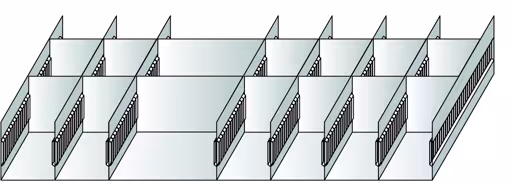 Schlitzwannen-Set 4 für Schubladenhöhe 200 mm von der Marke Schulte Lagertechnik aus der Produktreihe Stecksystem