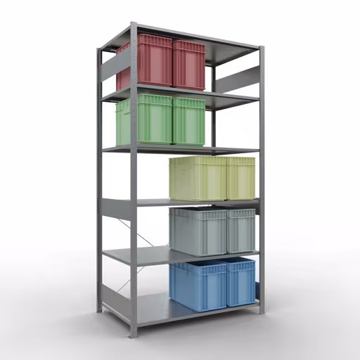 Produktbild Nr.11 des Artikels Stecksystem Grundregal 2500x1300x800 mm, Typ 150 kg, verzinkt aus der Produktreihe Stecksystem von der Marke Schulte Lagertechnik