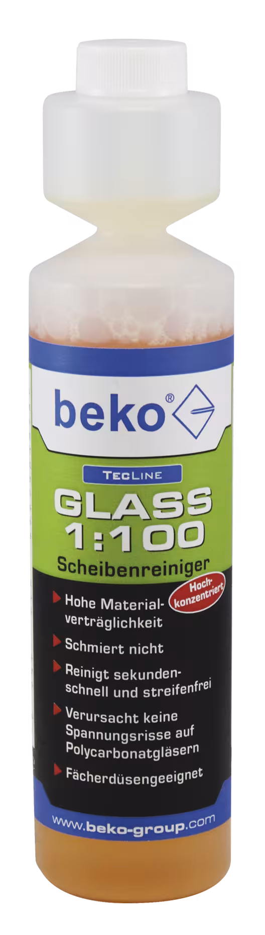 TecLine GLASS 1:100 Scheibenreiniger, Konzentrat 250 ml von Beko TecLine GLASS 1:100 Scheibenreiniger, Konzentrat 250 ml aus der Kategorie KFZ Pflegemittel mit der Artikelnr. 299 5 250