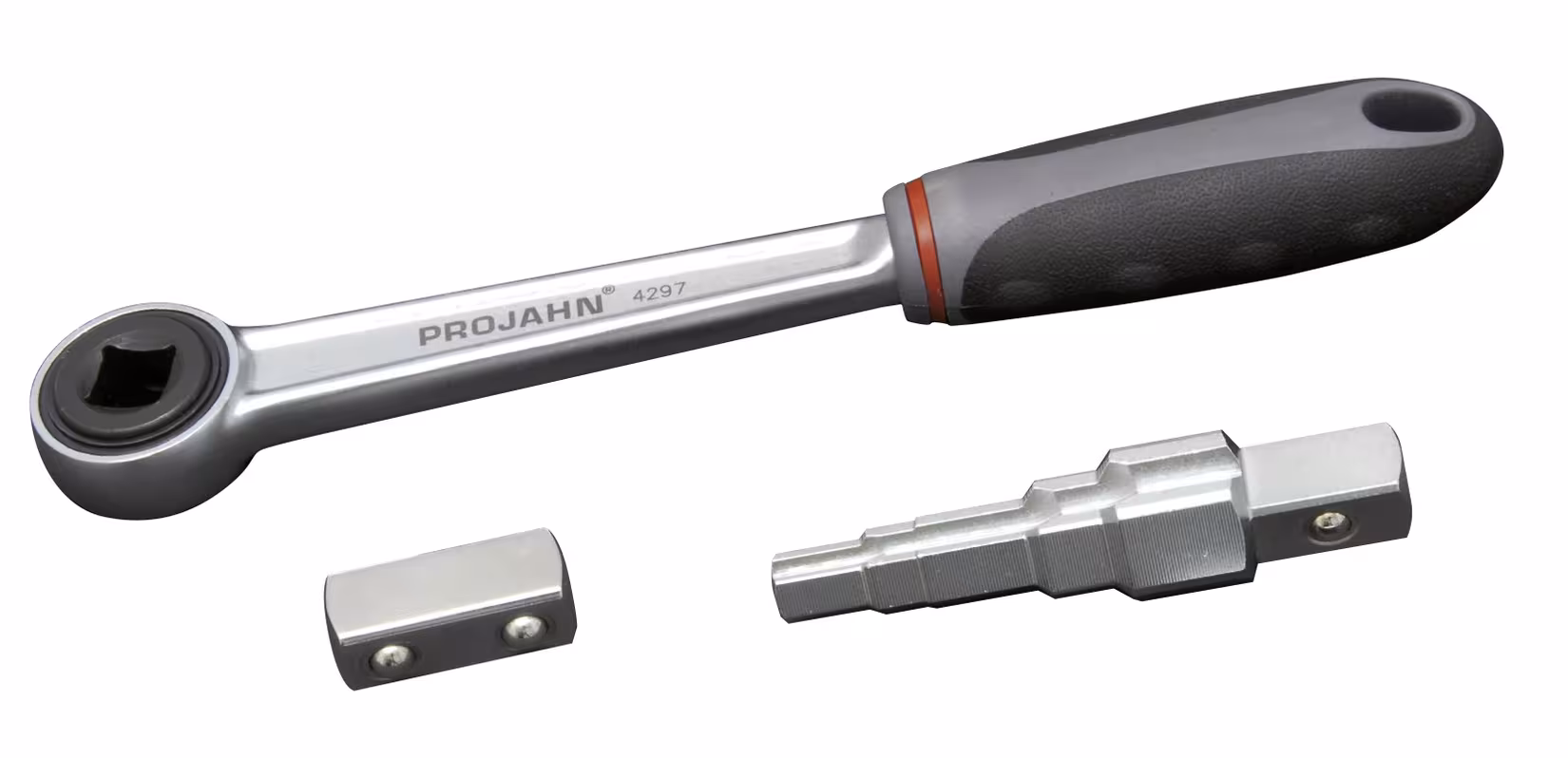 Umsteckknarren Set 3tlg. 1/2" Umsteckknarre + Stufenschlüssel + Vierkant von der Marke PROJAHN Umsteckknarren Set 3tlg. 1/2" Umsteckknarre + Stufenschlüssel + Vierkant aus der Kategorie Zubehör Ventile mit der Artikelnummer 4297-10