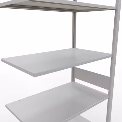 Abbildung Nr 14 des Artikels Anbauregal, Fachbodenregal Stecksystem MULTIplus85, 3000 x 1000 x 600 mm (HxBxT), 7 Fachböden, Längenriegel, RAL 7035 lichtgrau aus der Produktgruppe Stecksystem von der Marke Schulte Lagertechnik