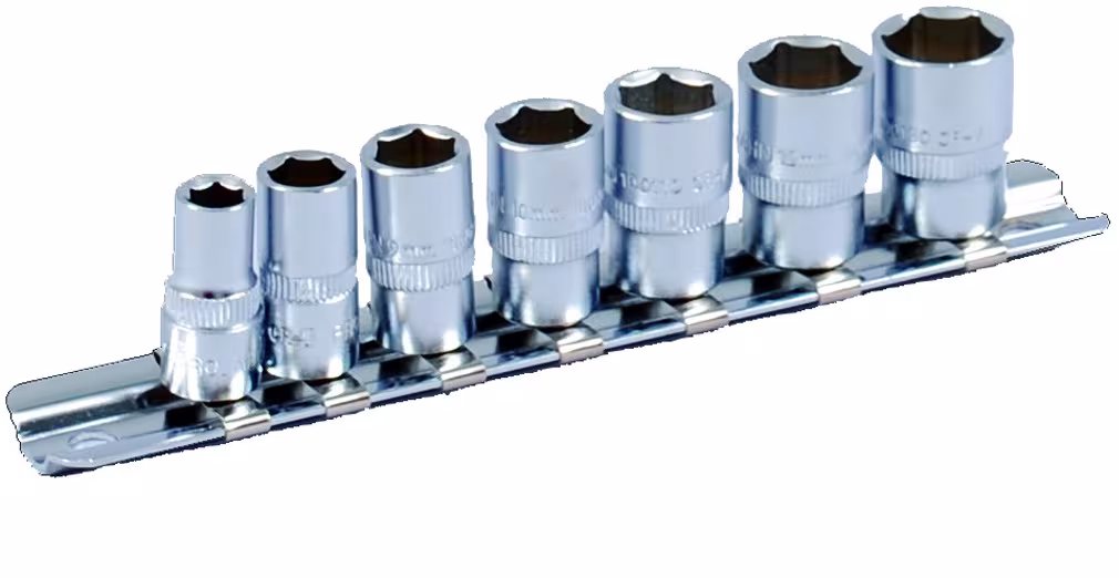 1/4" Stecknuss Satz auf Schiene 7tlg von der Marke PROJAHN Steckschlüssel-Schiene bestückt metrisch 6,3 Typ Variante: 1/4" Stecknuss Satz auf Schiene 7 teilig aus der Kategorie Steckschlüssel Sätze & Einzelteile mit der Artikelnr. 4201