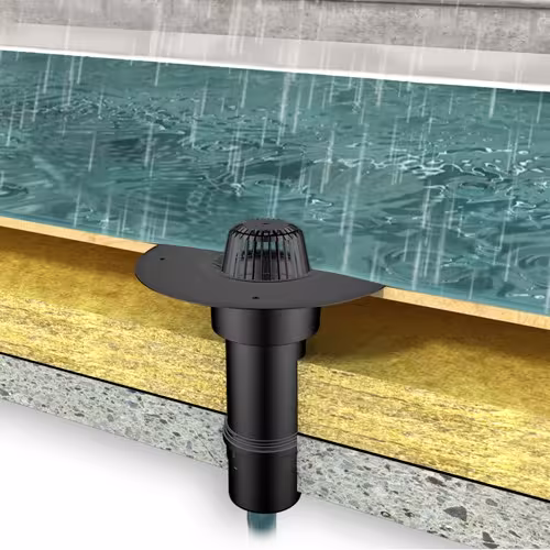 Flavent Pro Dachabläufe senkrecht von der Marke Klöber aus der Kategorie Dachdurchgänge isoliert