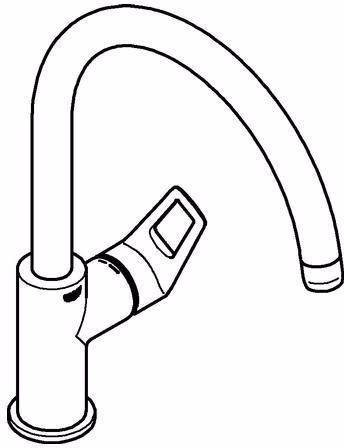 GROHE Einhand-Spültischbatterie BauLoop 31368 hoher Auslauf chrom