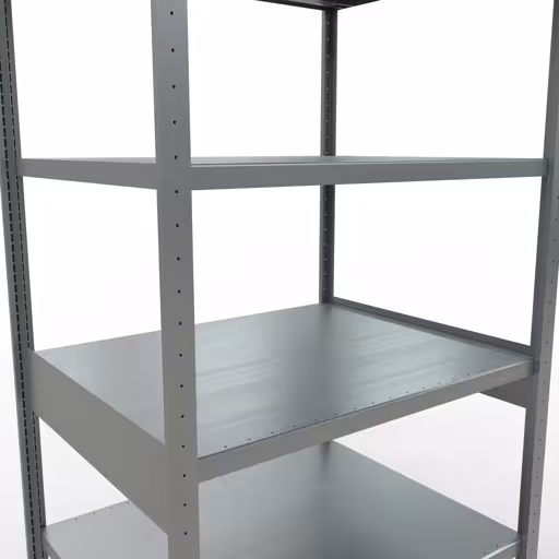 Grundregal, Fachbodenregal Stecksystem MULTIplus330, 2500 x 1000 x 800 mm (HxBxT), 6 Fachböden, Kreuzstrebe, verzinkt von Schulte Lagertechnik aus der Kategorie Stecksystem