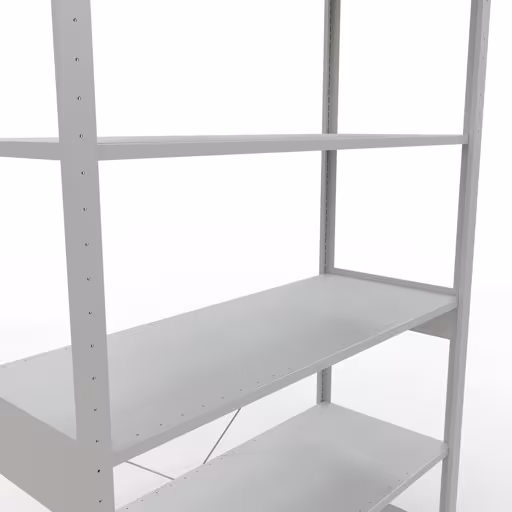 Stecksystem Grundregal 2500x1300x500 mm, Typ 150 kg, lichtgrau von der Marke Schulte Lagertechnik aus der Produktreihe Stecksystem