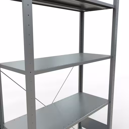 Abbildung Nr 14 des Artikels Grundregal, Fachbodenregal Stecksystem MULTIplus85, 2000 x 1000 x 400 mm (HxBxT), 5 Fachböden, Kreuzstrebe, verzinkt aus der Produktgruppe Stecksystem von der Marke Schulte Lagertechnik