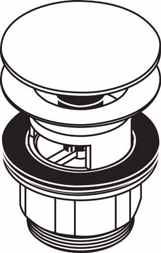 Technische Zeichnung 3994450 Hansgrohe Ablaufgarnitur PUSH-OPEN für Waschtisch- und Bidetmischer chrom