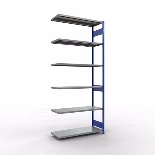 Anbauregal, Fachbodenregal Stecksystem MULTIplus250, 3000 x 1300 x 500 mm (HxBxT), 7 Fachböden, Längenriegel, RAL 5010 enzianblau/verzinkt von der Marke Schulte Lagertechnik Anbauregal, Fachbodenregal Stecksystem MULTIplus250, 3000 x 1300 x 500 mm (HxBxT), 7 Fachböden, Längenriegel, RAL 5010 enzianblau/verzinkt aus der Kategorie Anbauregal mit der Artikelnummer 12957-130-LR-B