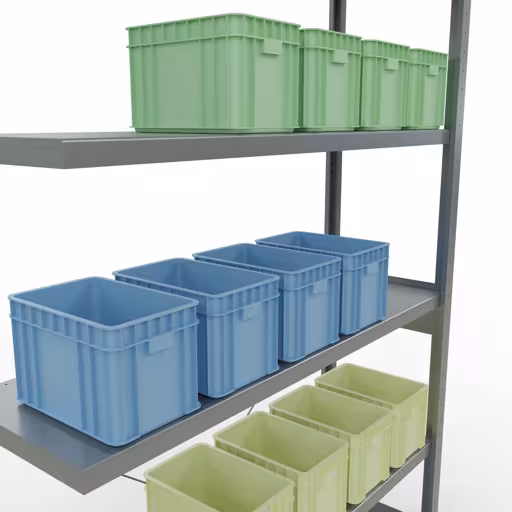 Abbildung Nr 10 des Artikels Stecksystem Anbauregal 2500x1300x400 mm, Typ 250 kg, verzinkt aus der Produktgruppe Stecksystem von der Marke Schulte Lagertechnik