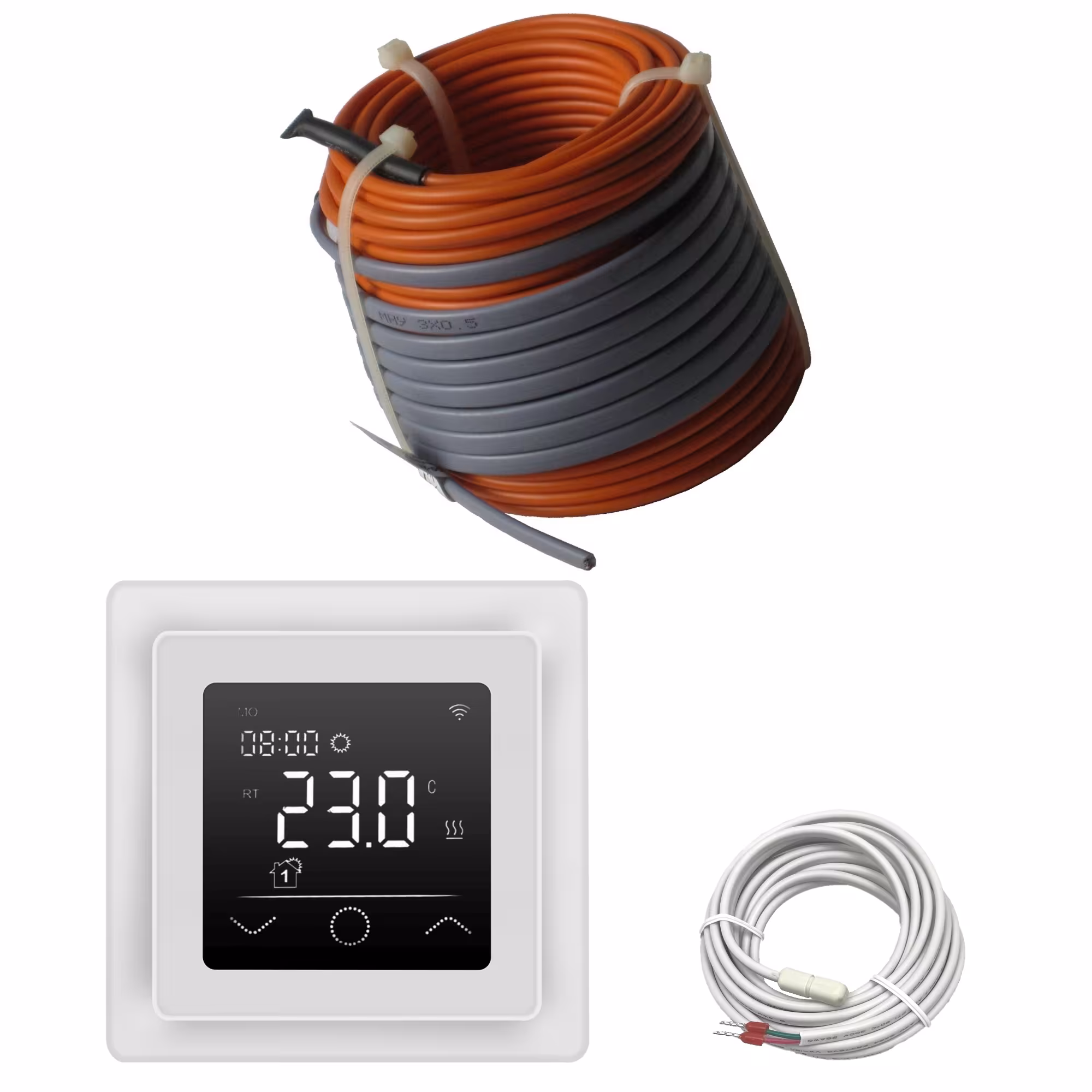 Profi Elektrische Fußbodenheizung | Set mit Heizdraht und WiFi Regler Touch von der Marke HoWaTech aus der Kategorie Elektrische Fußbodenheizung