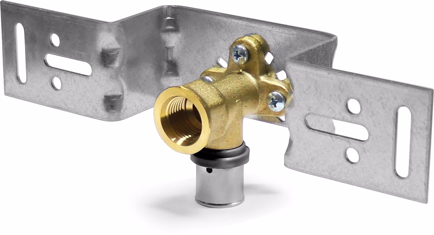 Pipetec Press-Wandwinkelset / Wandwinkel montiert auf Montageplatte aus der Kategorie Werkzeuge & Zubehör mit der Artikelnummer PFWWSETKU16, Bronze, Bronze