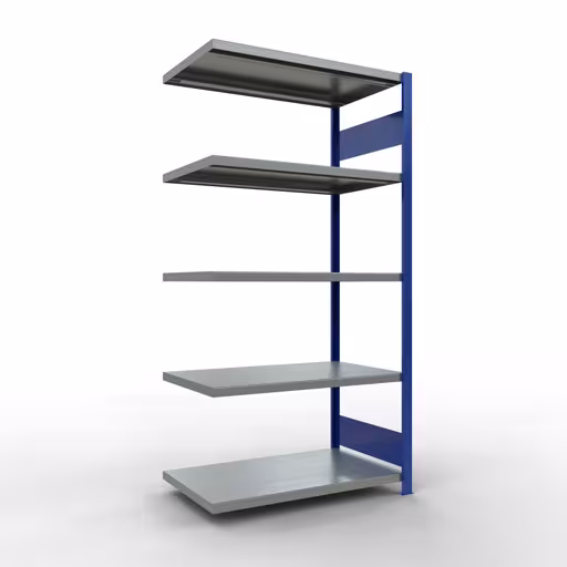 Anbauregal, Fachbodenregal Stecksystem MULTIplus330, 2000 x 1000 x 600 mm (HxBxT), 5 Fachböden, Längenriegel, RAL 5010 enzianblau/verzinkt von der Marke Schulte Lagertechnik Anbauregal, Fachbodenregal Stecksystem MULTIplus330, 2000 x 1000 x 600 mm (HxBxT), 5 Fachböden, Längenriegel, RAL 5010 enzianblau/verzinkt aus der Kategorie Anbauregal mit der Artikelnummer 13965-LR-B