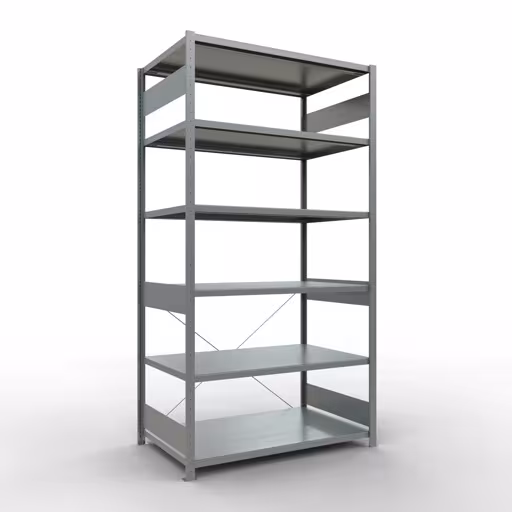 Stecksystem Grundregal 2500x1300x800 mm, Typ 250 kg, verzinkt aus der Kategorie Grundregal mit der Artikelnummer 12981-130