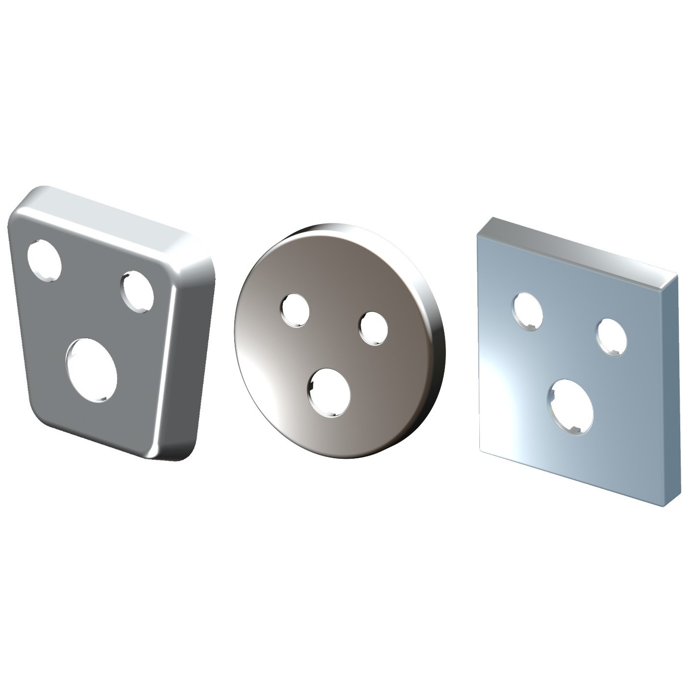 Ortwein Original Dreilochrosette für Sanibox 3 aus der Kategorie Anschlussmodule