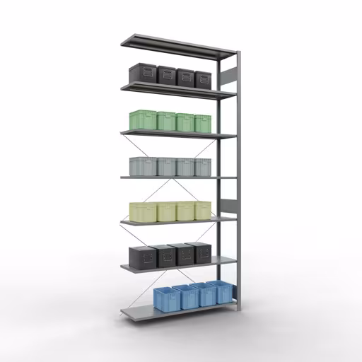 Produktbild Nr.6 des Artikels Stecksystem Anbauregal 3000x1300x400 mm, Typ 150 kg, verzinkt aus der Produktreihe Stecksystem von der Marke Schulte Lagertechnik