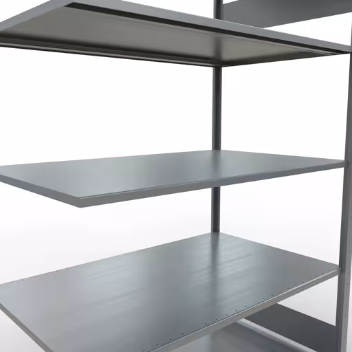 Anbauregal, Fachbodenregal Stecksystem MULTIplus150, 2000 x 1300 x 800 mm (HxBxT), 5 Fachböden, Längenriegel, verzinkt von der Marke Schulte Lagertechnik aus der Produktreihe Stecksystem