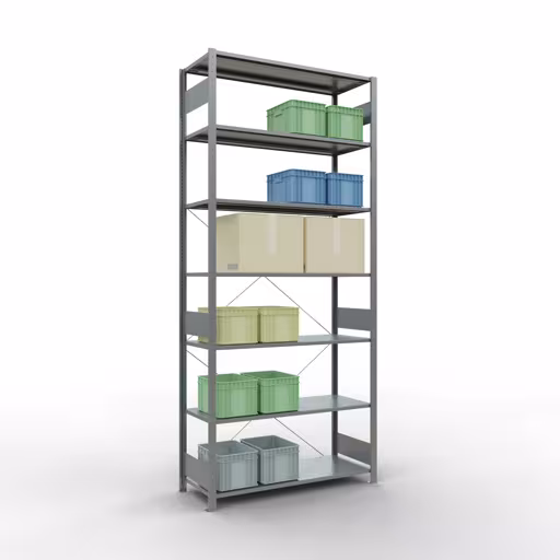 Produktbild Nr.6 des Artikels Stecksystem Grundregal 3000x1300x500 mm, Typ 150 kg, verzinkt aus der Produktreihe Stecksystem von der Marke Schulte Lagertechnik