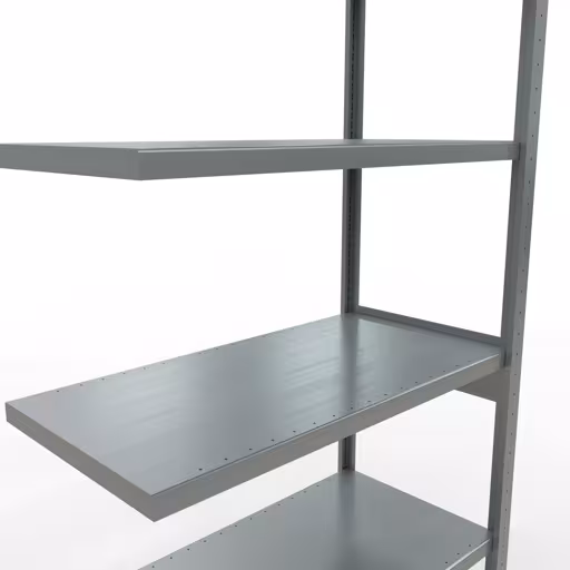 Anbauregal, Fachbodenregal Stecksystem MULTIplus330, 2500 x 1000 x 500 mm (HxBxT), 6 Fachböden, Längenriegel, verzinkt von Schulte Lagertechnik mit der Artikelnr. 13956-LR